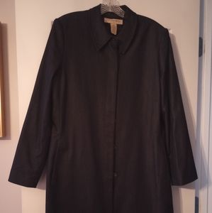 Denim Trench Coat with Mini Skirt